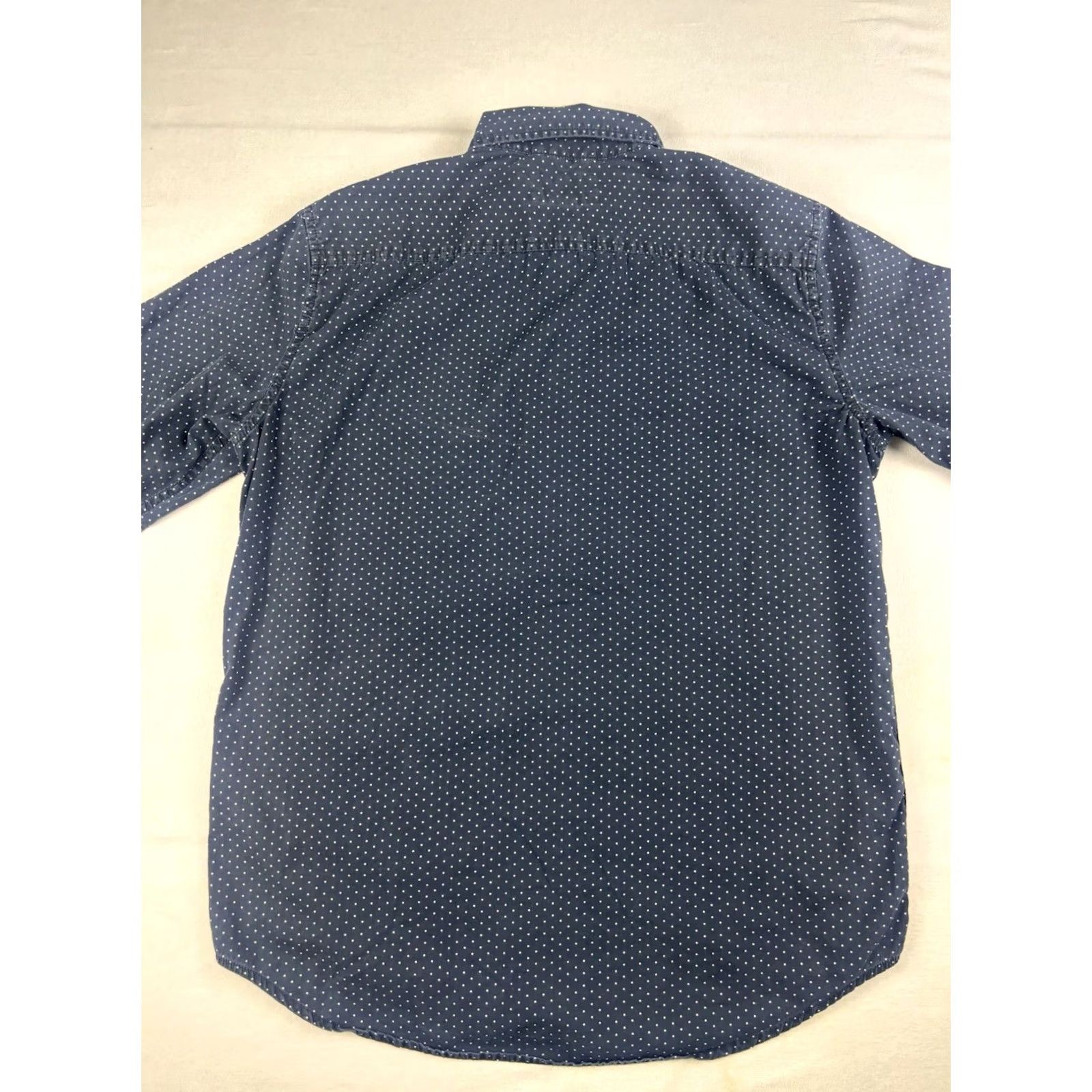 Vintage Denim & Supply Ralph Lauren Shirt Button-Up Long Sleeve Polka Dot Blue M Mens Regular Button Up Shirt Size US M / EU 48-50 / 2 - 4 Thumbnail