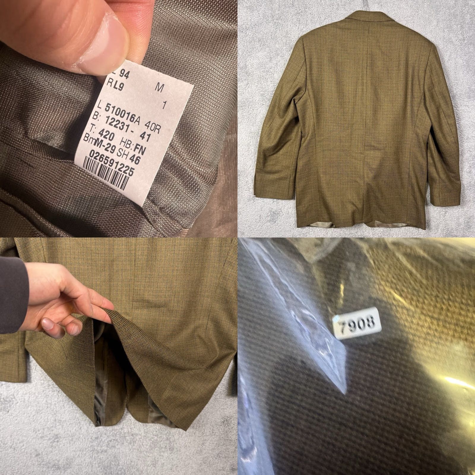Ralph Lauren Ralph Lauren Blazer Mens 40R 3 Button Houndstooth 100% Lambswool Woolmark Brown Size 40R - 9 Thumbnail