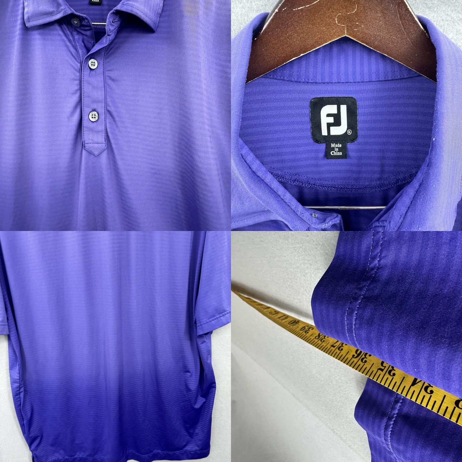 Footjoy FootJoy Polo Shirt Men’s XL Purple Striped Short Sleeve Polo Sports Golf Logo Dad Casual Shirt Size US XL / EU 56 / 4 - 8 Thumbnail