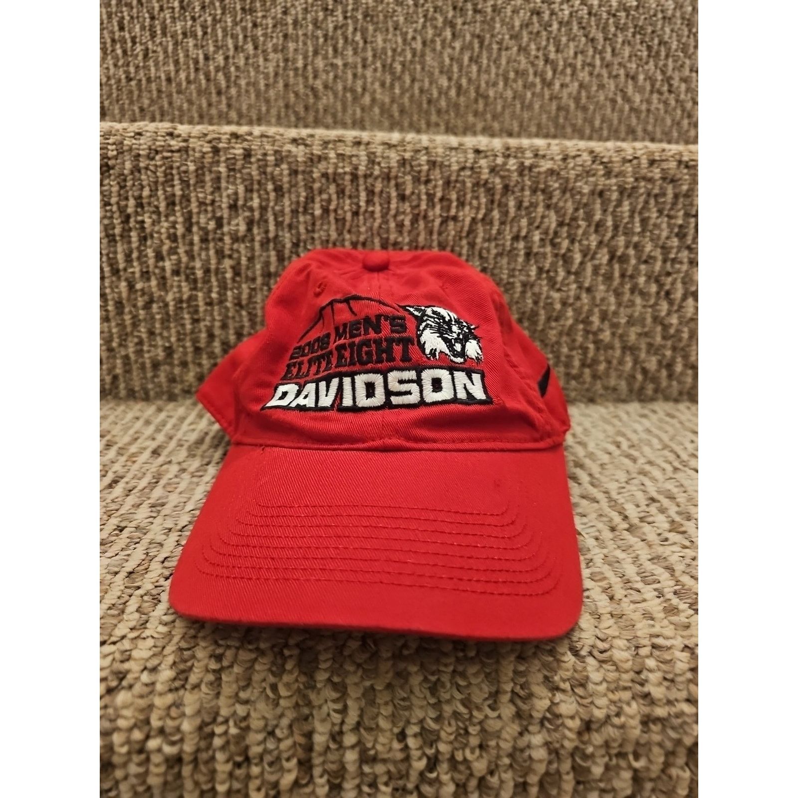 Nike Nike Davidson College Wildcats 2008 Elite Eight Baseball Hat Size ONE SIZE - 2 Thumbnail
