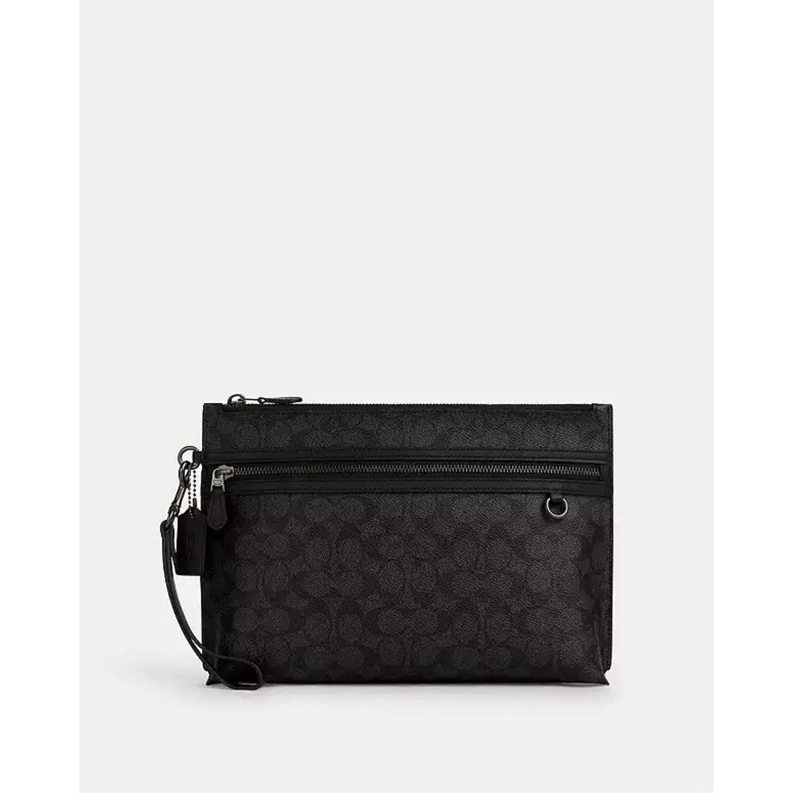 Coach NWT Coach Carry All Pouch CY985 Gunmetal/Charcoal/Black Size ONE SIZE - 5 Thumbnail