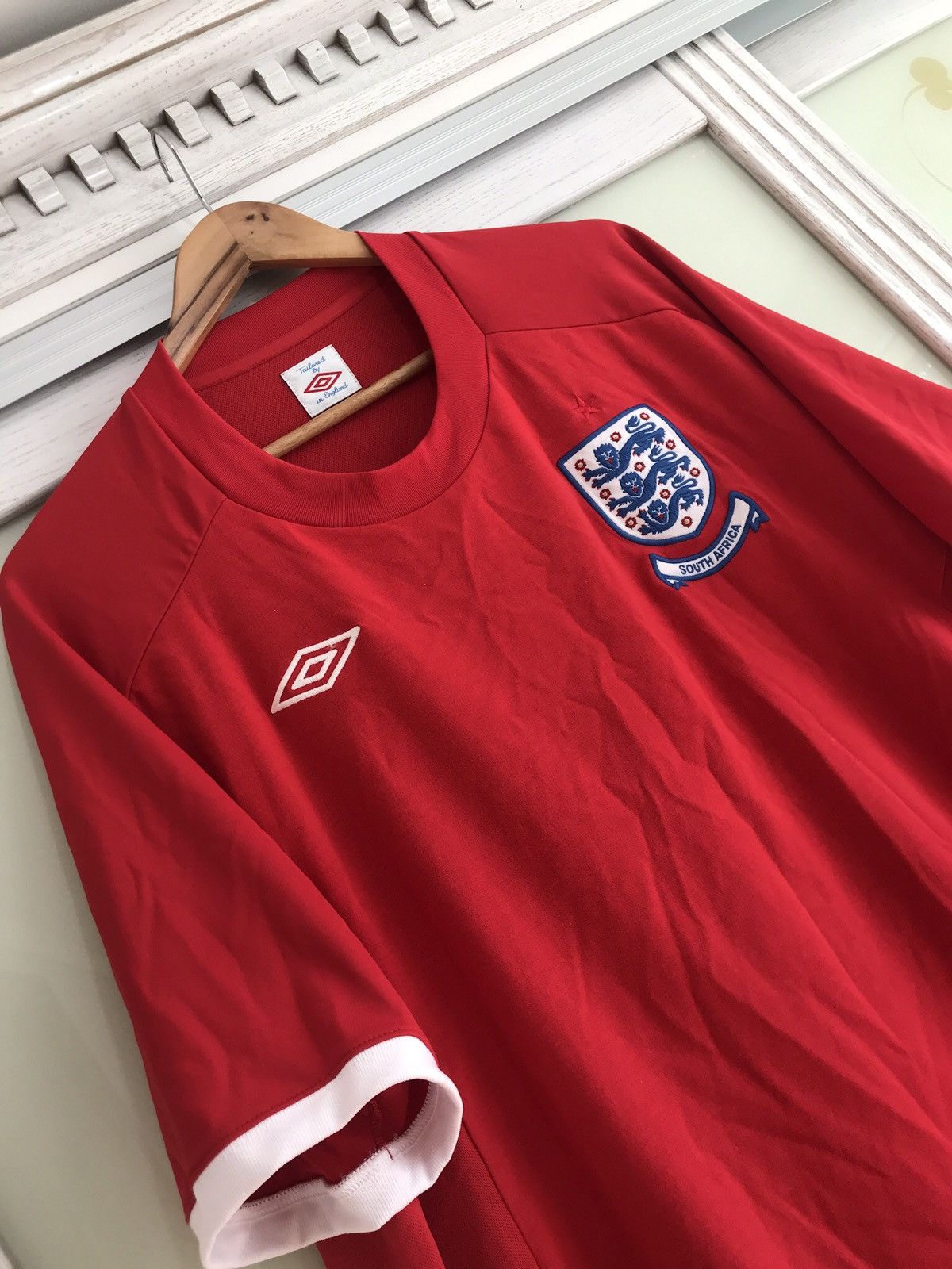 Umbro × Vintage England 2010-2011 World Cup Away Soccer Jersey Football Kit Size US XXL / EU 58 / 5 - 4 Thumbnail