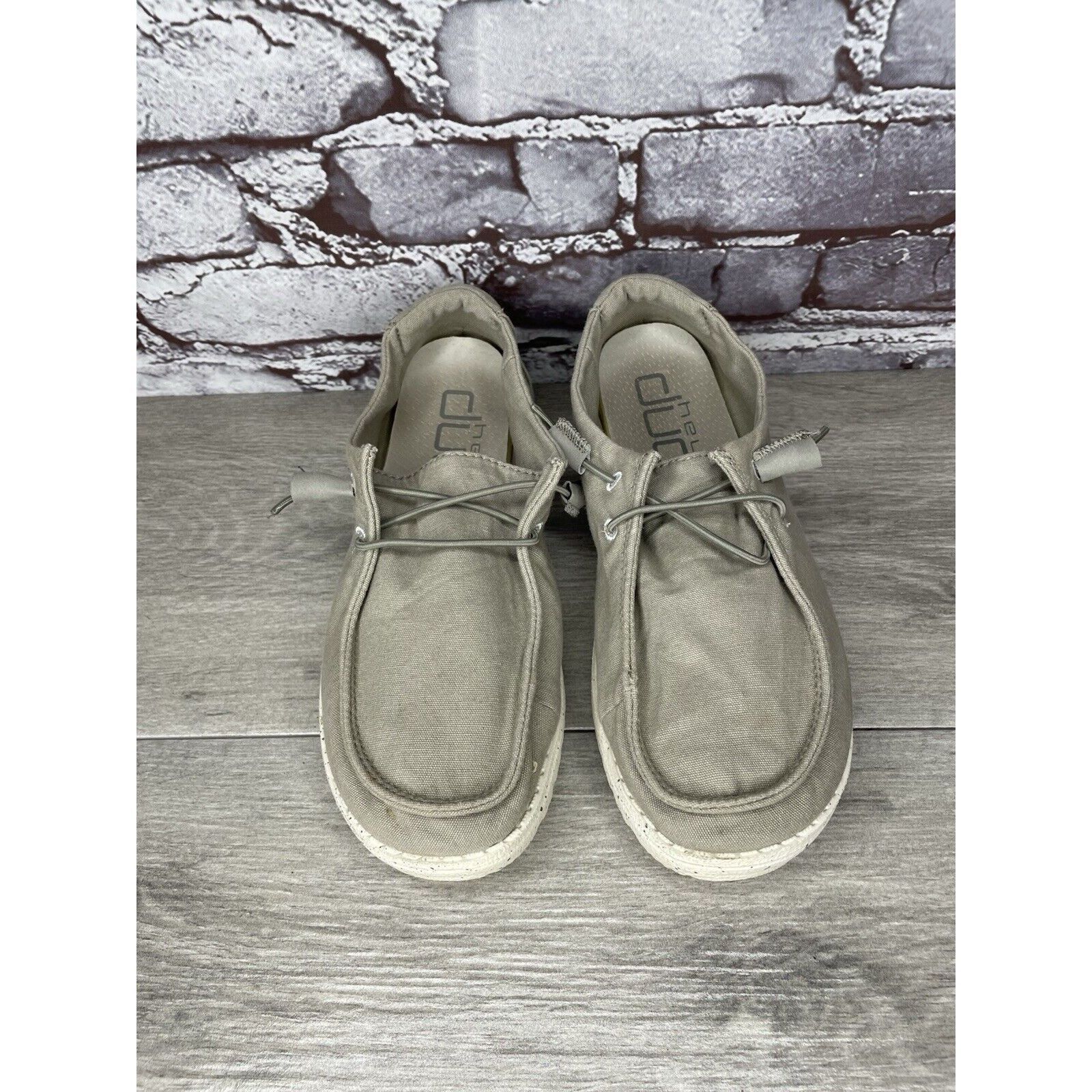 Other Hey Dude Wendy Grey Canvas Fabric Lace Lightweight Sneakers Size US 7 / IT 37 - 20 Thumbnail
