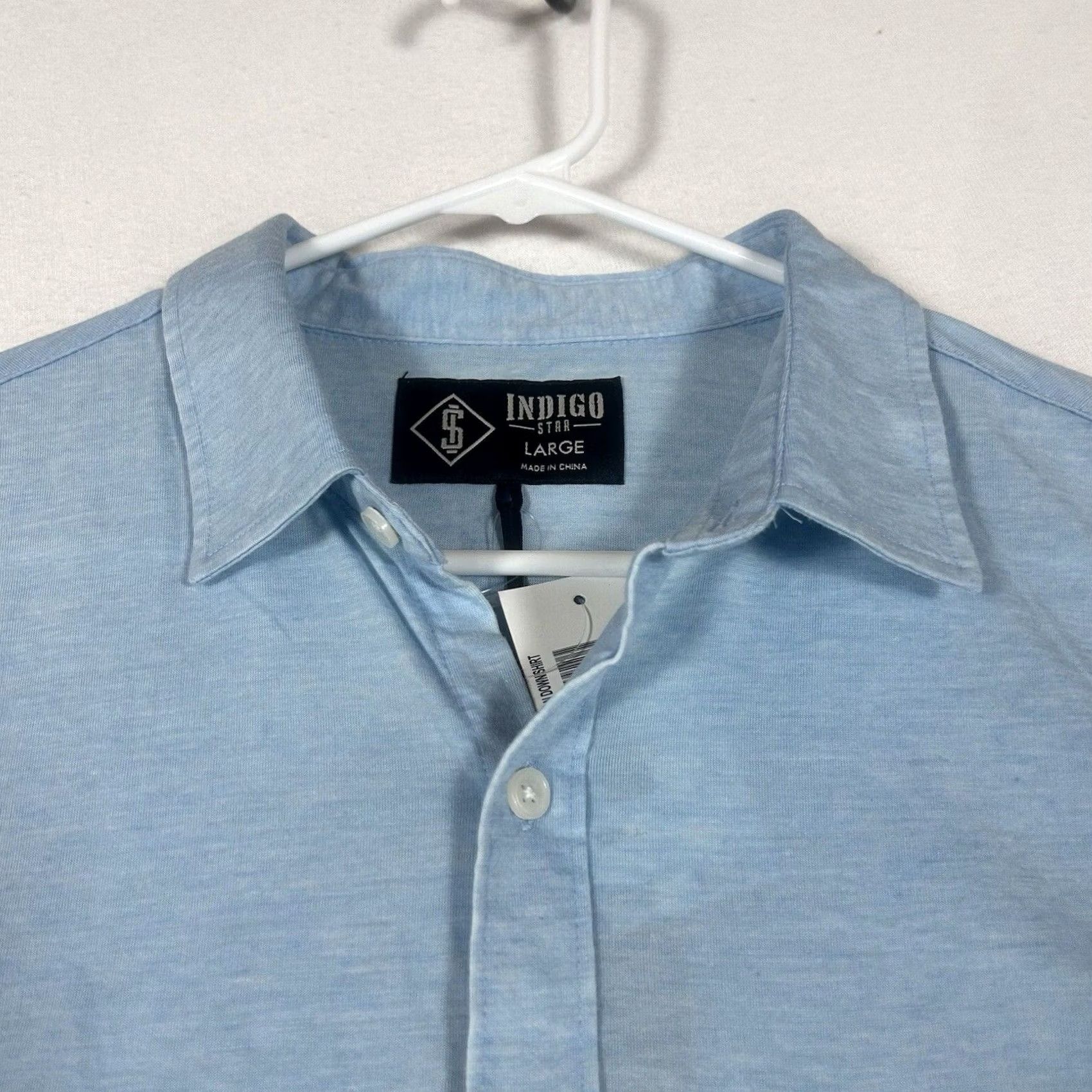 Vintage VINTAGE Indigo Star Shirt Men L Long Sleeve Button-Down Knit Burnout Solid Gray Star Theme Size US L / EU 52-54 / 3 - 2 Thumbnail
