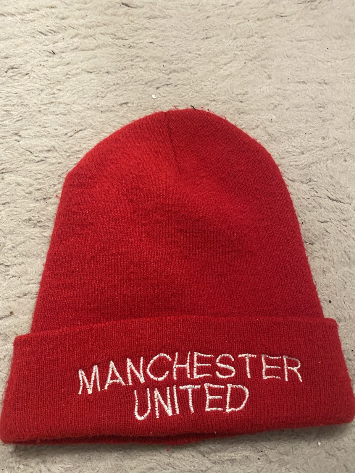 Vintage Manchester united Vintage winter hat Size ONE SIZE - 3 Thumbnail