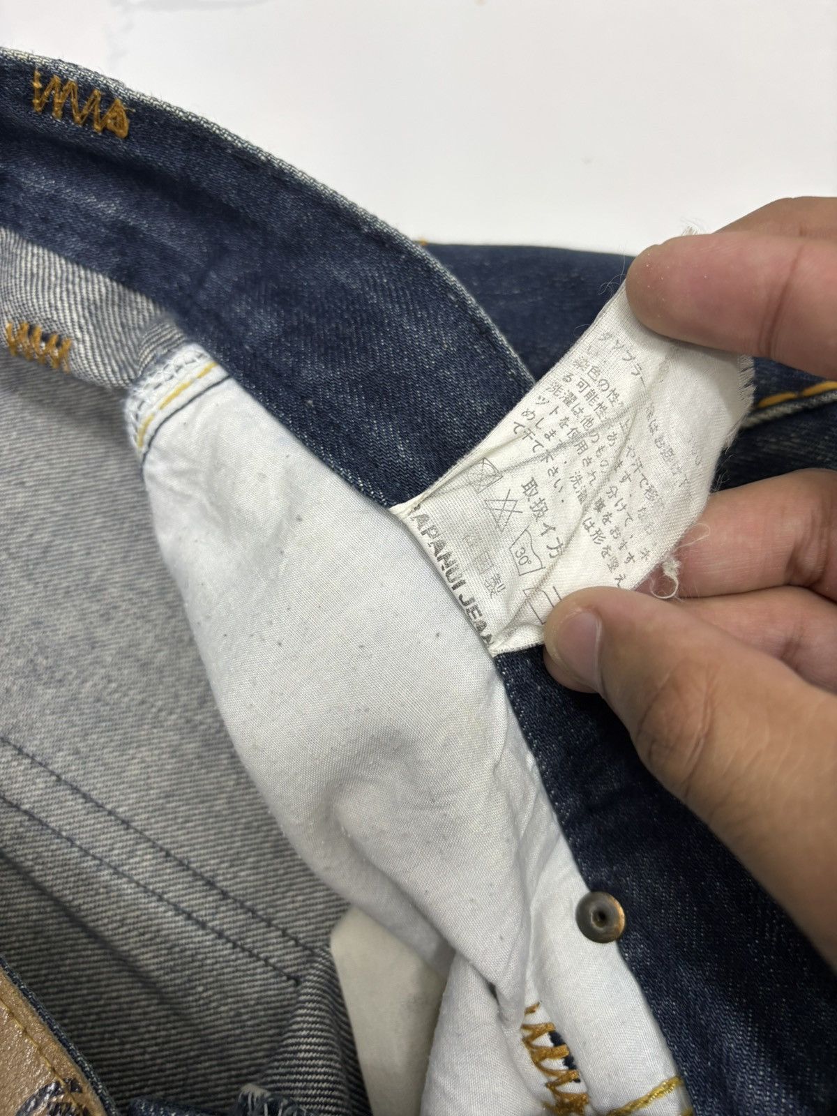 Kapital Vintage Rapanui Distressed Denim Jeans Size US 34 / EU 50 - 14 Thumbnail
