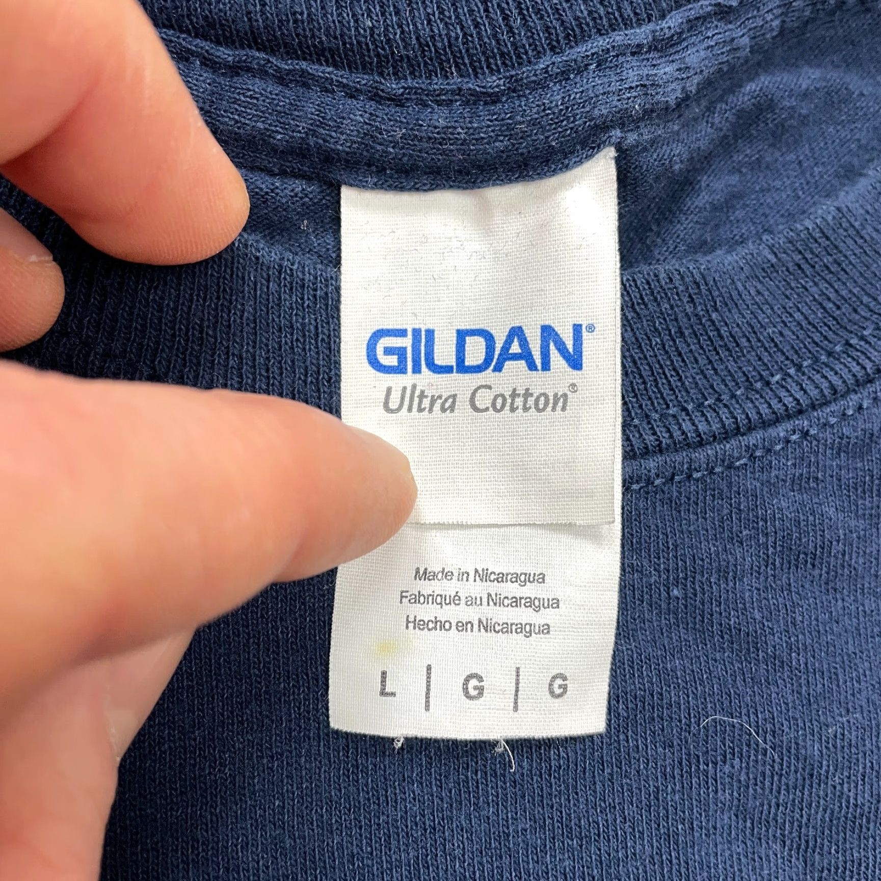 Gildan Gildan Shirt Mens Large Ultra Cotton Christmas Blue Tee Xmas Crew Neck Long Sleeve Holiday Size US L / EU 52-54 / 3 - 4 Thumbnail