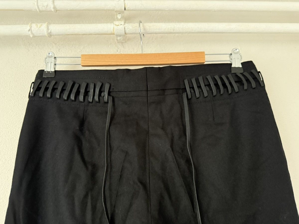 Haider Ackermann Black Wool Trousers with Leather Lacing Size US 32 / EU 48 - 6 Thumbnail