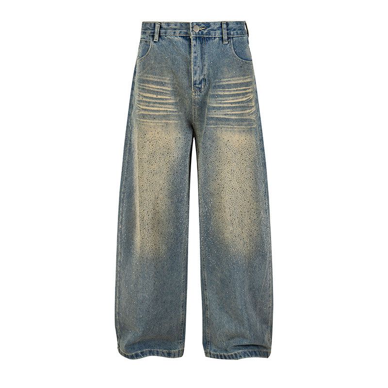 Vintage Men's Loose Washed & Distressed Straight-Leg Street Jeans Size US 32 / EU 48 - 1 Thumbnail