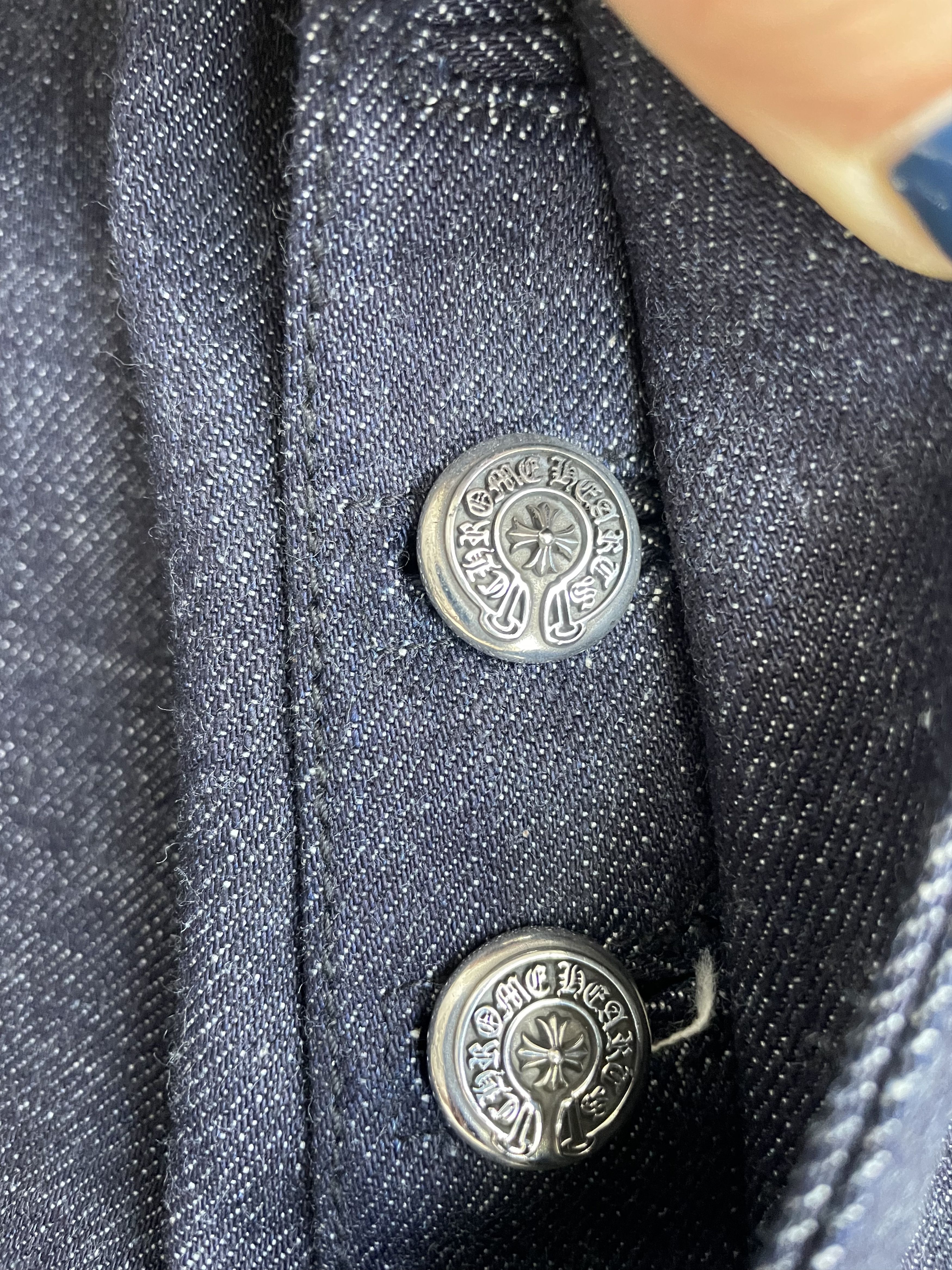 Chrome Hearts Chrome Hearts KS Cross Button Indigo Jeans Size 24" / US 00 / IT 34 - 5 Thumbnail