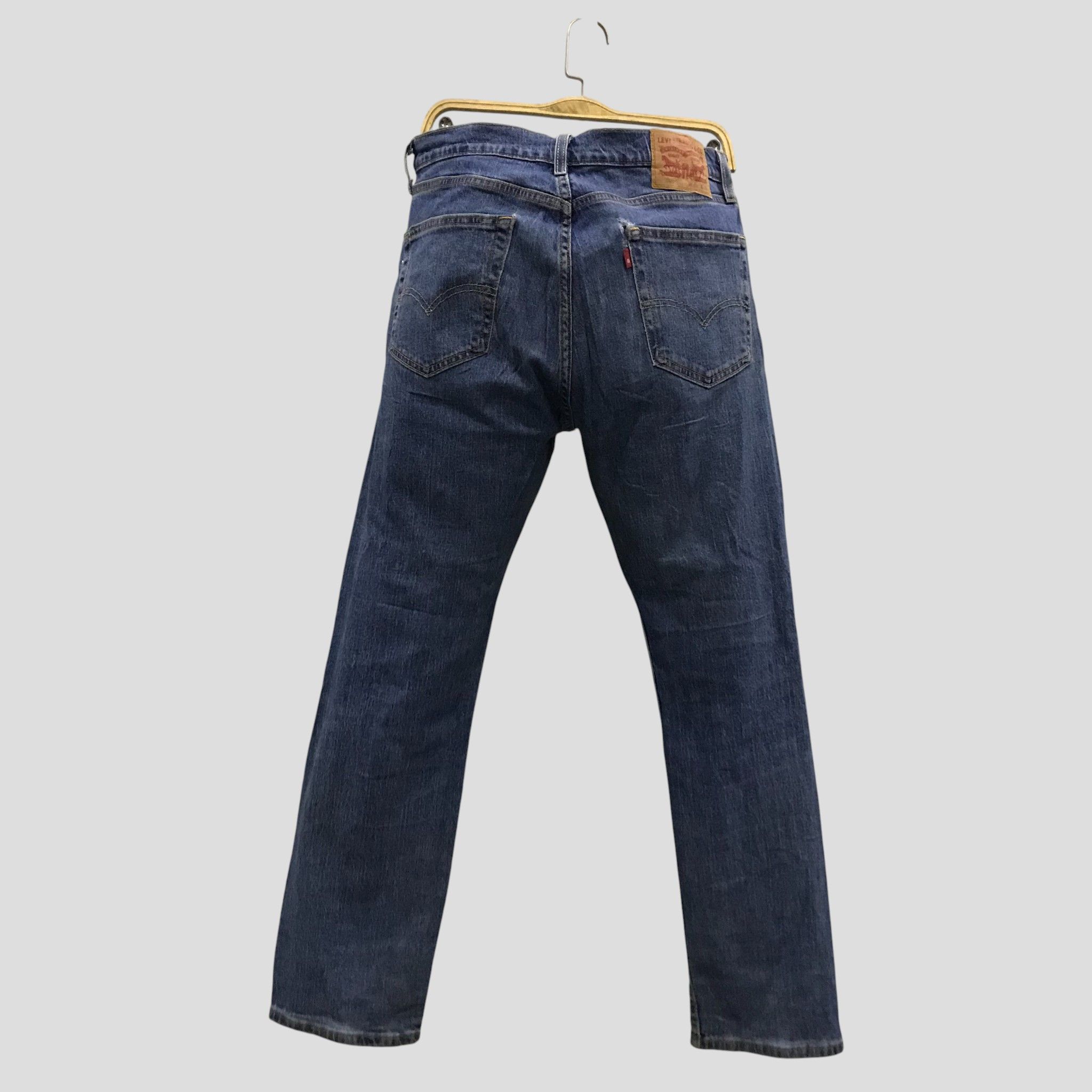 Levi's Levi’s 505 Regular Fit Straight Leg Jeans Dark Wash Size US 32 / EU 48 - 2 Thumbnail