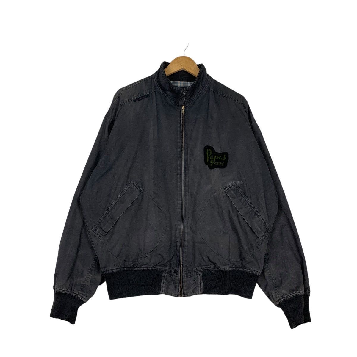 Japanese Brand PAPAS SPORTS Casual Bomber Jacket #1105-C50 Size US L / EU 52-54 / 3 - 1 Thumbnail