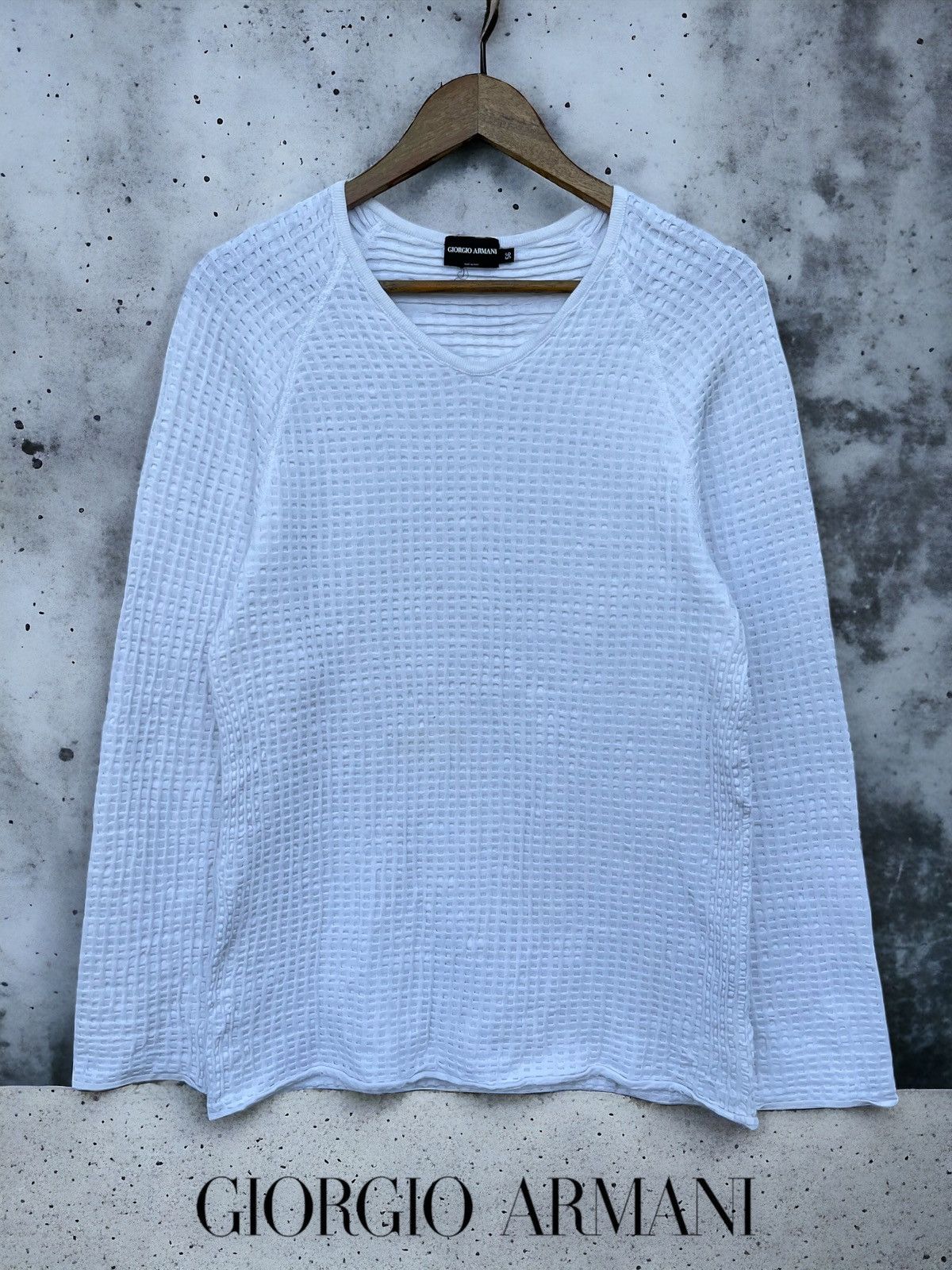 Giorgio Armani 🔥 GIORGIO ARMANI CABLE KNIT JUMPER Size US S / EU 44-46 / 1 - 1 Thumbnail