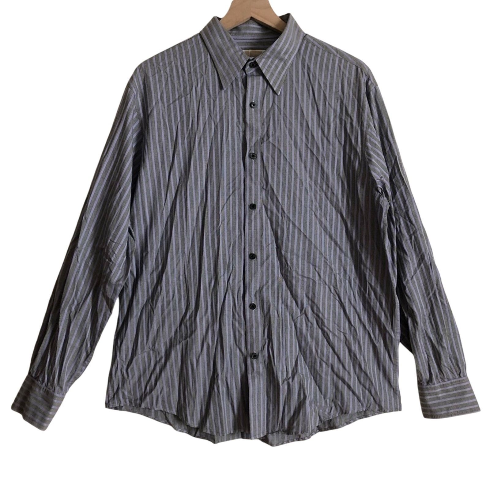 Michael Kors Michael Kors Purple Long Sleeve Button Down Striped Shirt Size US L / EU 52-54 / 3 - 1 Thumbnail