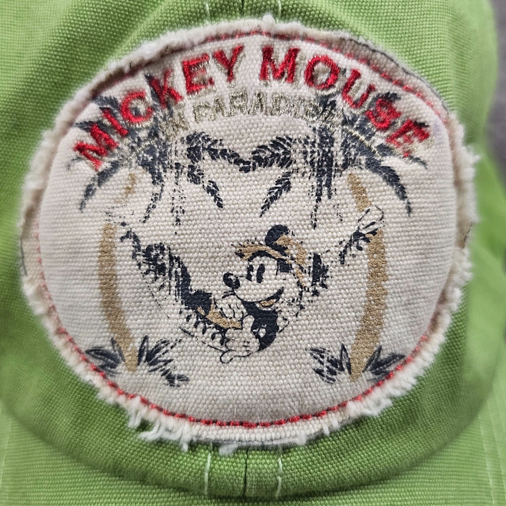Disney Disney Mickey Cap Hat Baseball Cap Adult M Green Strap Back Walt Disney World Resort Mens Cap Size ONE SIZE - 2 Thumbnail