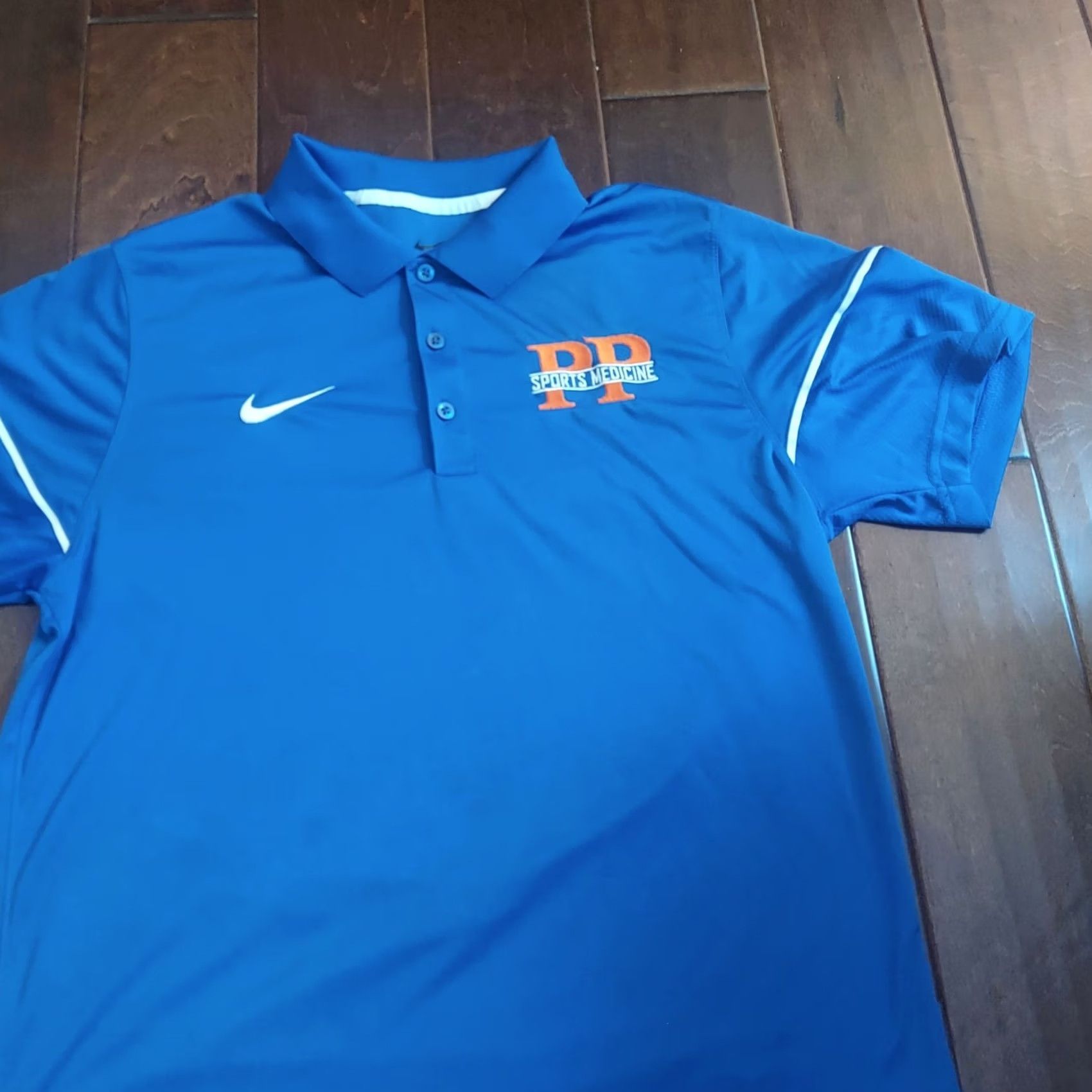 Nike Nike Dri-Fit Blue Short Sleeve Polo Shirt Mens M Sports Logo 100% Polyester” Size US M / EU 48-50 / 2 - 6 Thumbnail