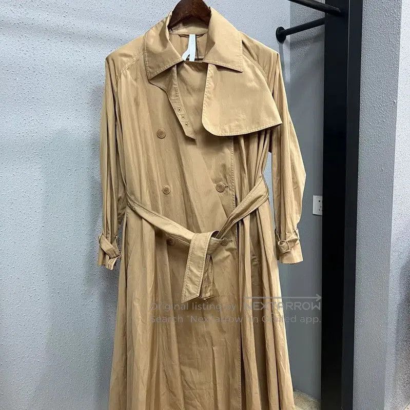 Max Mara MaxMara Khaki Cotton Trench Coat for Women . Size XS / US 0-2 / IT 36-38 - 1 Thumbnail