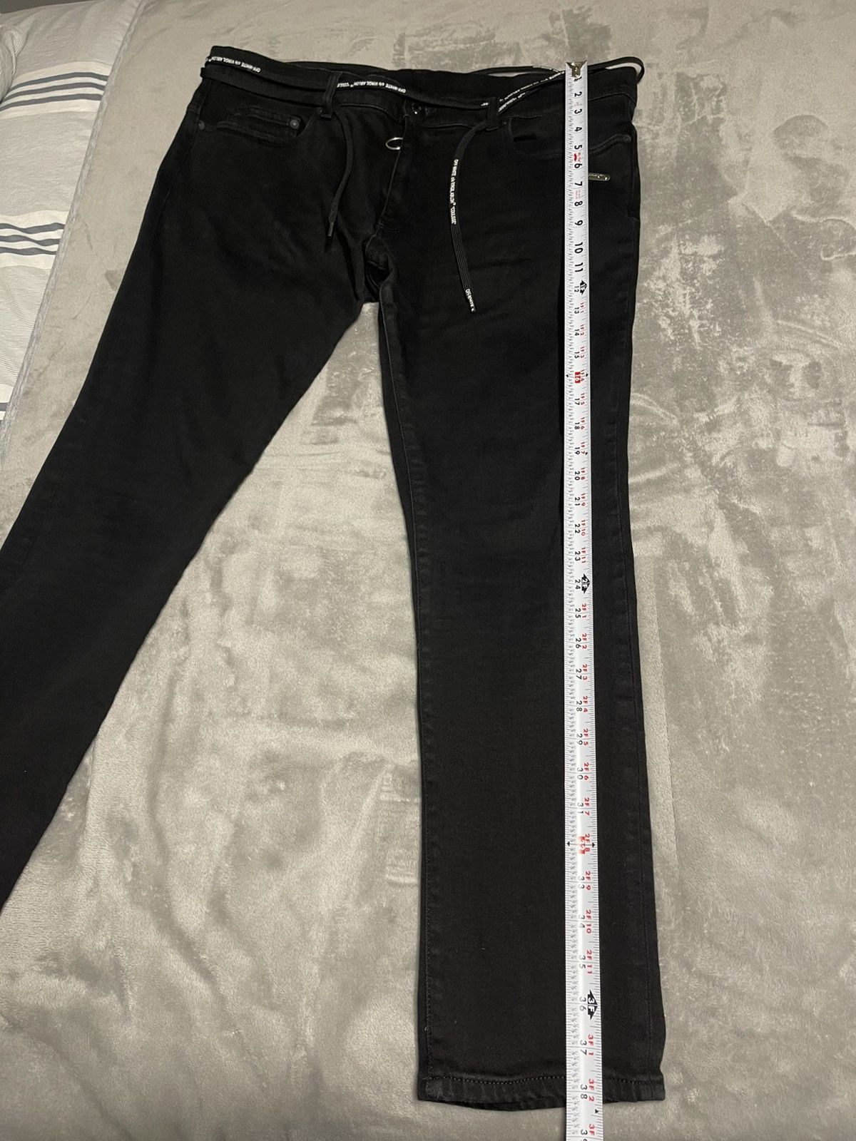 Off-White × Virgil Abloh OFF-WHITE C/O VIRGIL ABLOH RARE BLACK DENIM JEANS SIZE 38X30 Size US 38 / EU 54 - 9 Thumbnail