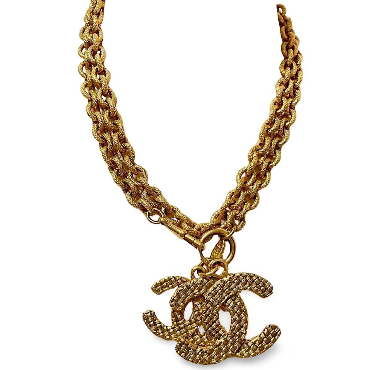 Chanel Vintage CHANEL heavy chain necklace with large and small cc Size ONE SIZE - 2 Thumbnail