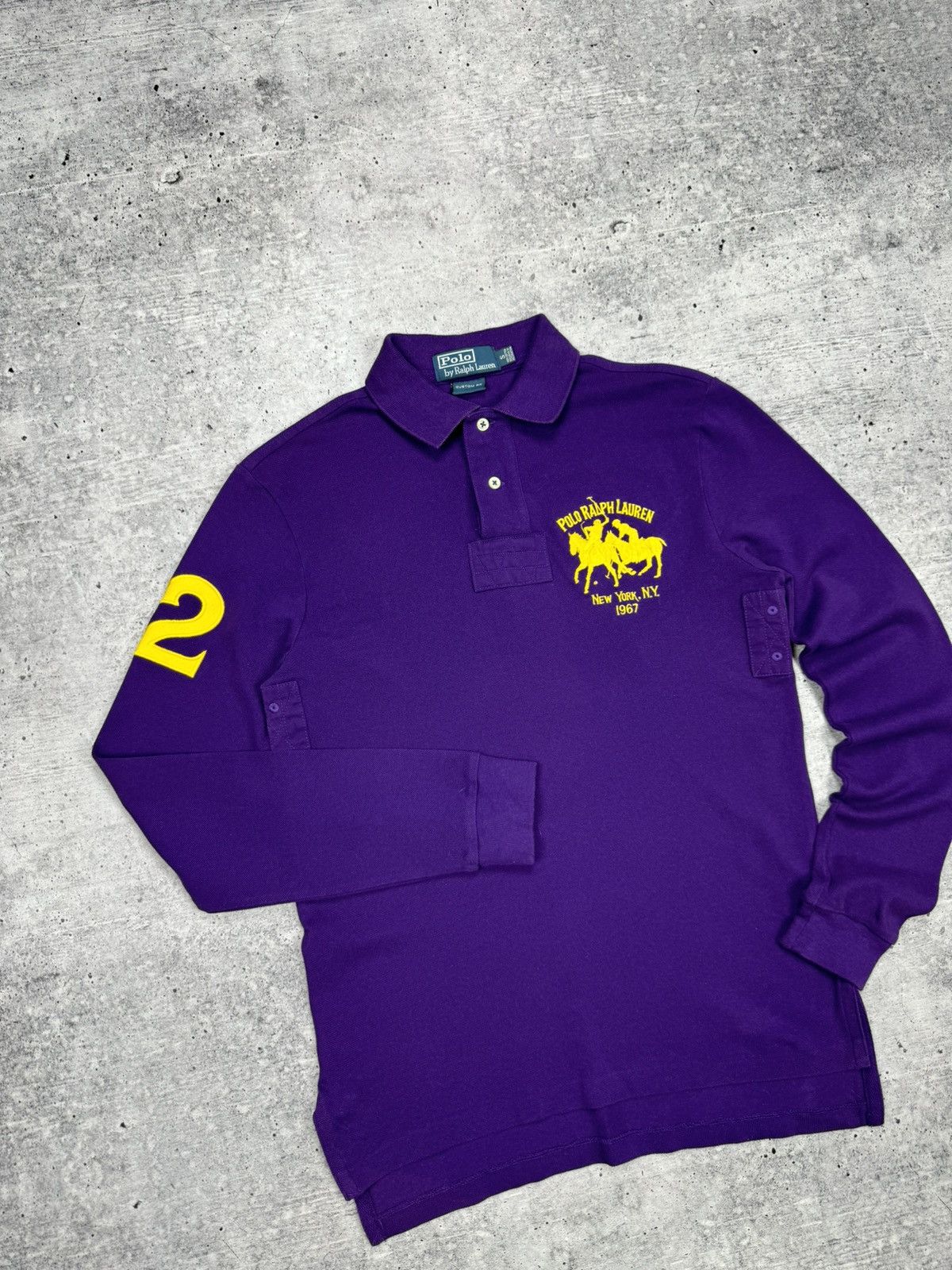 Designer × Polo Ralph Lauren × Vintage Vintage Polo Ralph Lauren Big Logo Y2K Polo Longsleeve Shirt Size US S / EU 44-46 / 1 - 2 Thumbnail