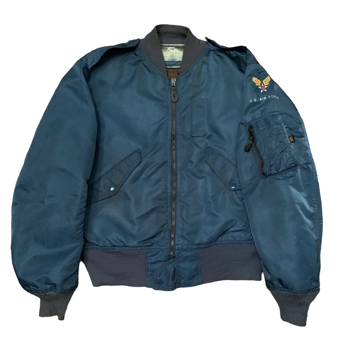 Alpha Industries Very Rare Vintage Alpha Industries L-2A Bomber Jacket 1990s Size US M / EU 48-50 / 2 - 1 Thumbnail