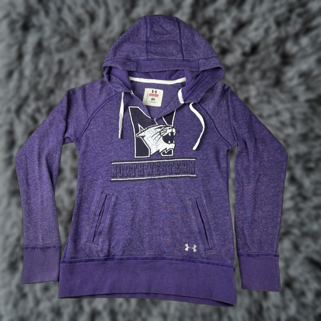 Under Armour Women's Under Armour Legacy Northwestern Wildcats Hoodie M Black Pullover Womens Mens? Size M / US 6-8 / IT 42-44 - 1 Thumbnail