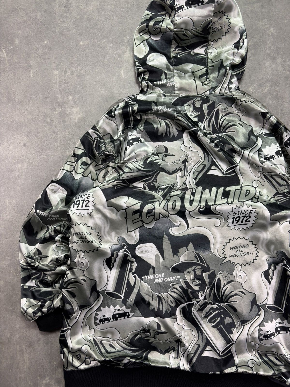 Ecko Unltd. 00s Ecko Unltd. Reversible AOP Printed Baggy Zip Hoodie XXL Size US XXL / EU 58 / 5 - 15 Thumbnail