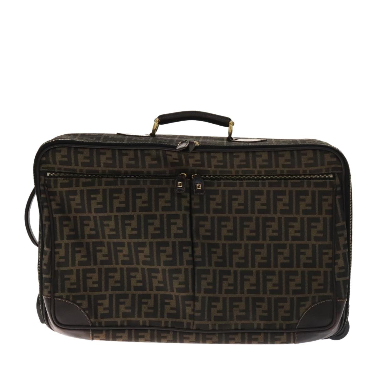 Fendi FENDI Zucca Canvas Carry Case Boston Bag Black Brown Size ONE SIZE - 2 Thumbnail