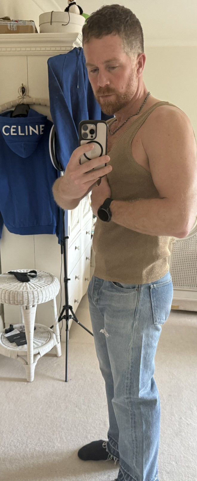 Saint Laurent Paris FW19 Saint Laurent metallic golf tank top vest sleeveless Size US M / EU 48-50 / 2 - 6 Thumbnail
