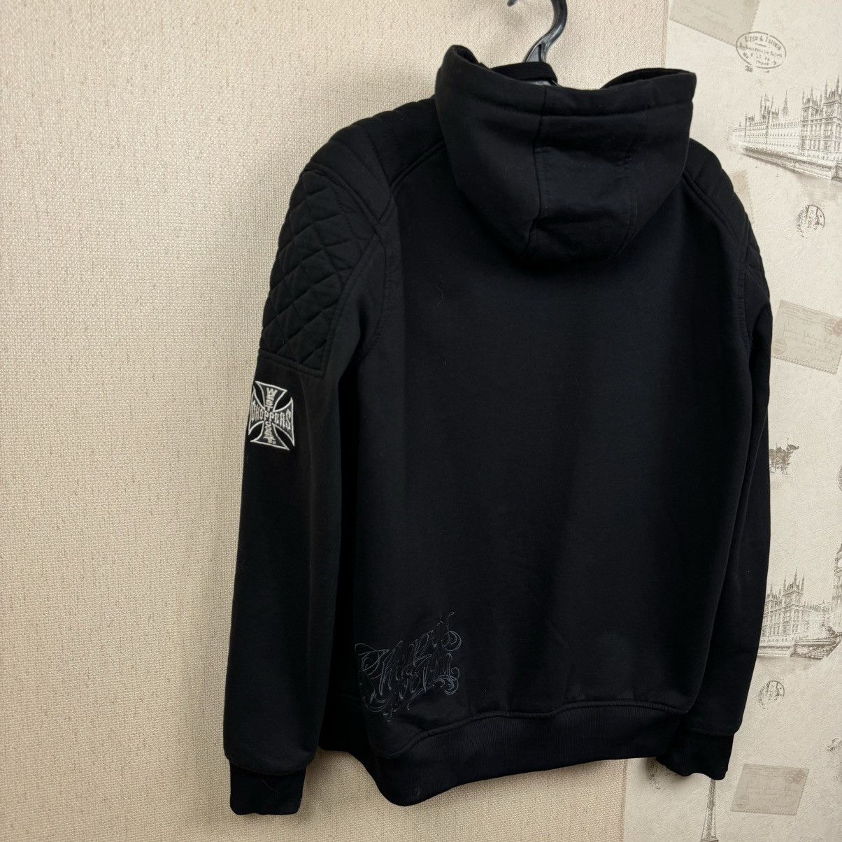 Vintage Vintage 90s West Coast Choppers Austen Texas Hoodie Y2K Size US XXL / EU 58 / 5 - 14 Thumbnail