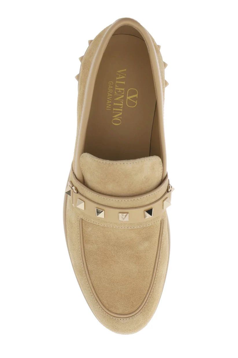 Valentino o1s22i1n0924 Leisure Flows Suede Loafers in Beige Size US 6 / IT 36 - 2 Thumbnail