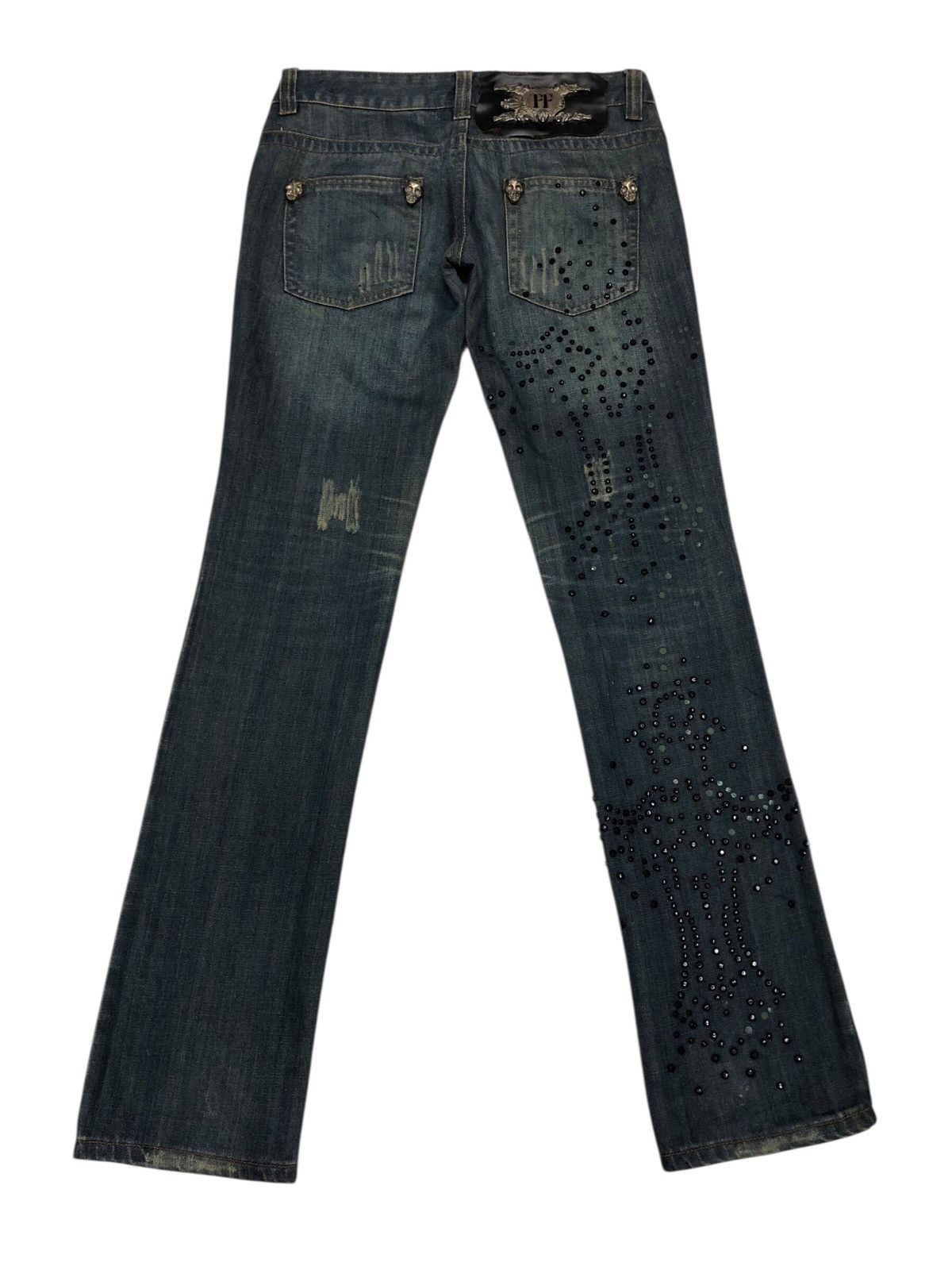 Philipp Plein RARE🔥OG PHILIPP PLEIN TIGER SKULL N CROSS EMBROIDERY JEANS Size 30" / US 8 / IT 44 - 6 Thumbnail