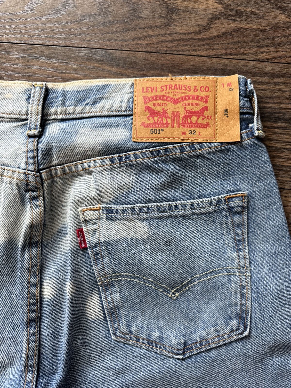 Levi's Levi’s 501® '93 Straight Bleached Cropped Jeans Size US 32 / EU 48 - 3 Thumbnail