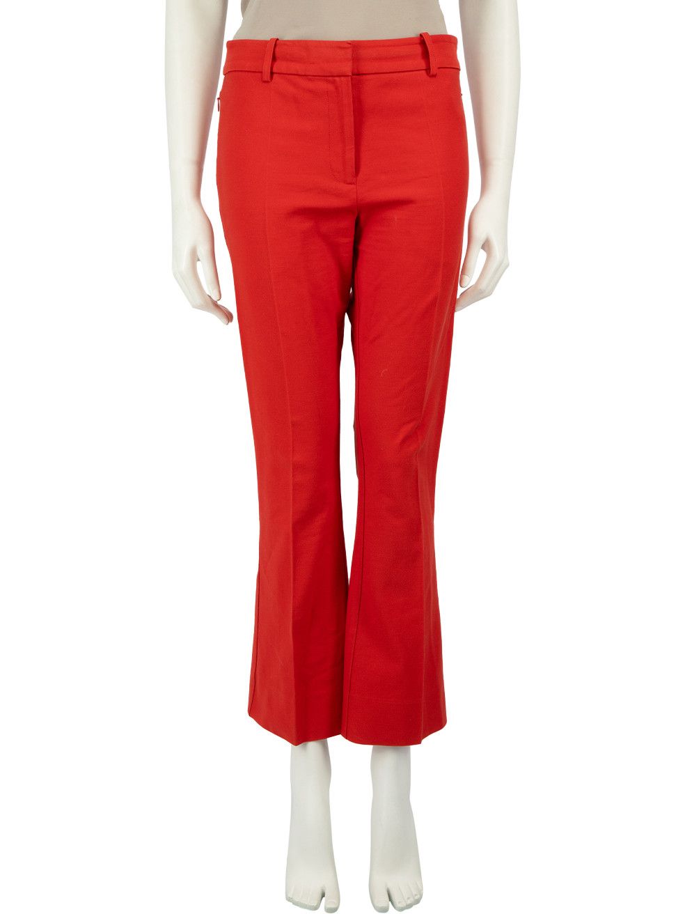 image of Derek Lam 10 Crosby Red Flared Leg Trousers, Women's (Size 27)