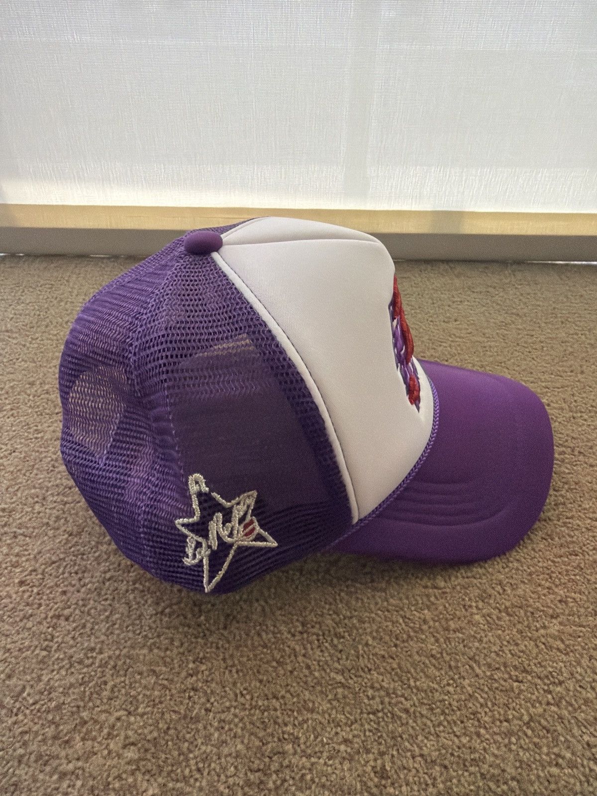 LaRopa Pussy Builds Strong Bones La Ropa Trucker Hat Purple Size ONE SIZE - 4 Thumbnail