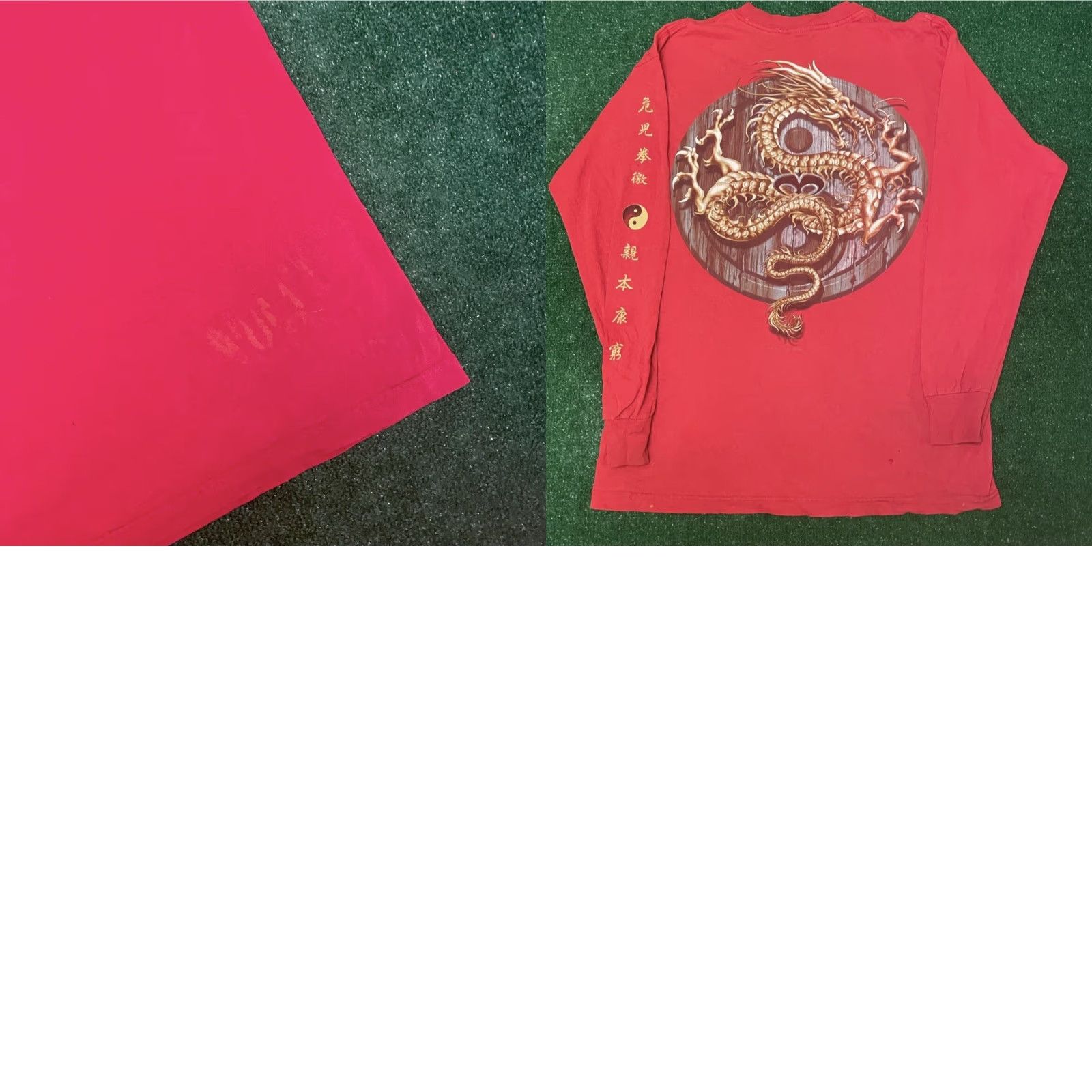 Vintage VINTAGE Dragon Tribal Y2K 90s Skater JNCO Style VTG Long Sleeve Shirt Mens L Red Size US L / EU 52-54 / 3 - 8 Thumbnail