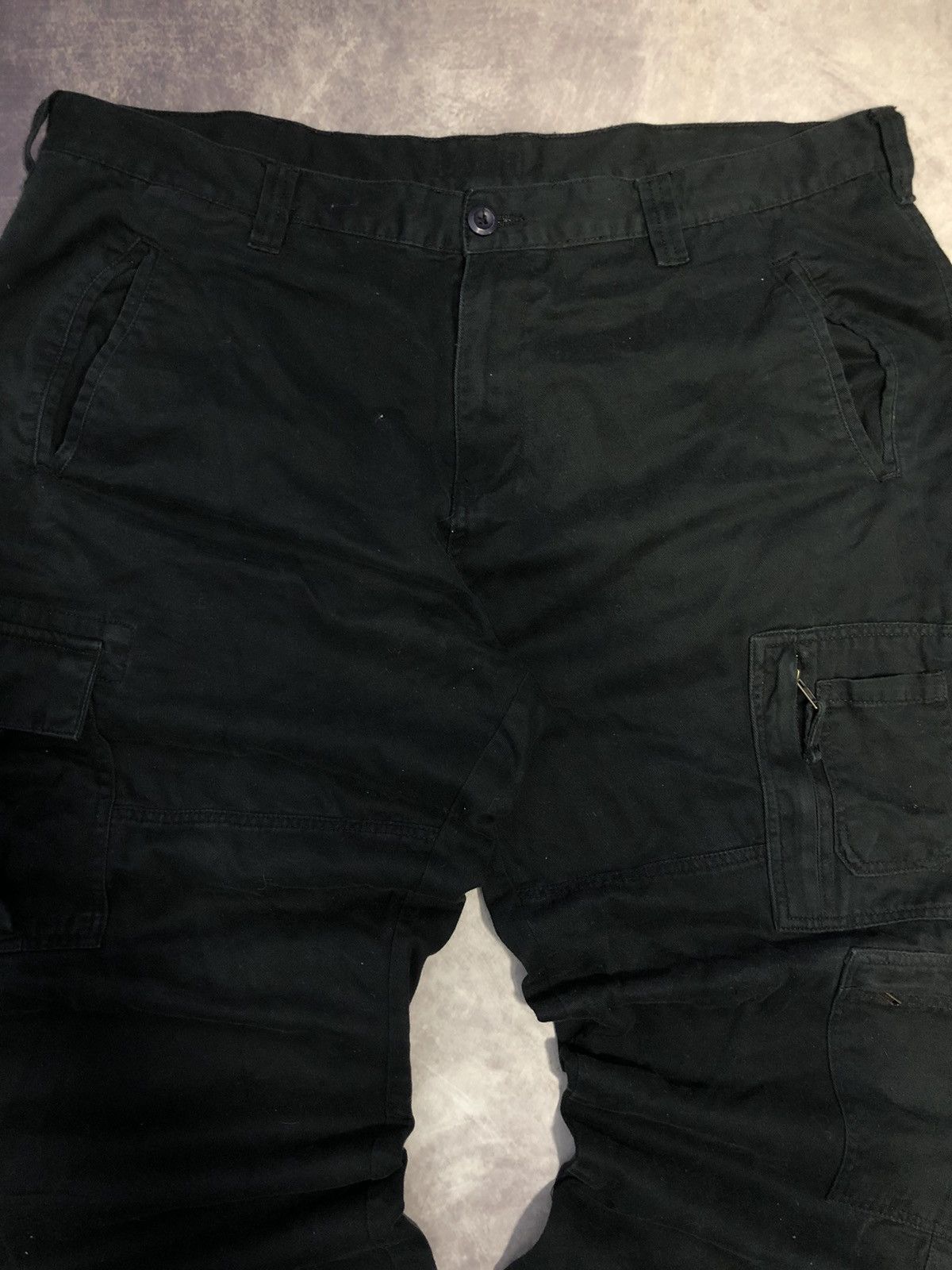 JNCO Vintage Bugle Boy Double Knee Cargo Jeans Y2K Size US 36 / EU 52 - 2 Thumbnail
