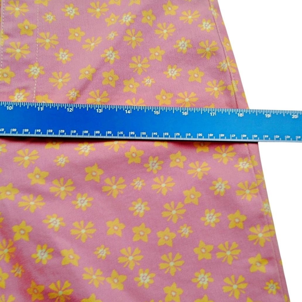 Zara Zara Floral Printed High Rise Flared Crop Jean Sz 12 Flower Size 34" / US 12 / IT 48 - 9 Thumbnail