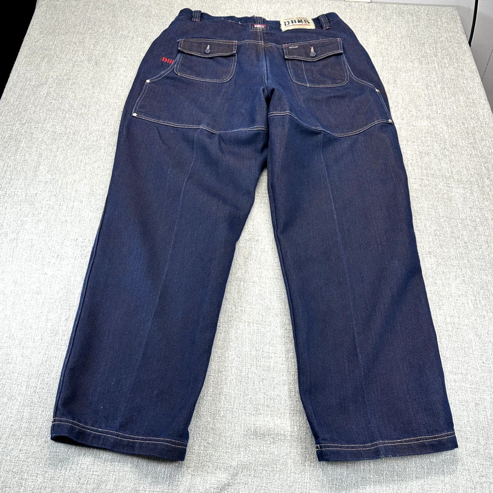 VINTAGE Willie Esco Jeans Mens 38x32 Blue Straight Baggy 