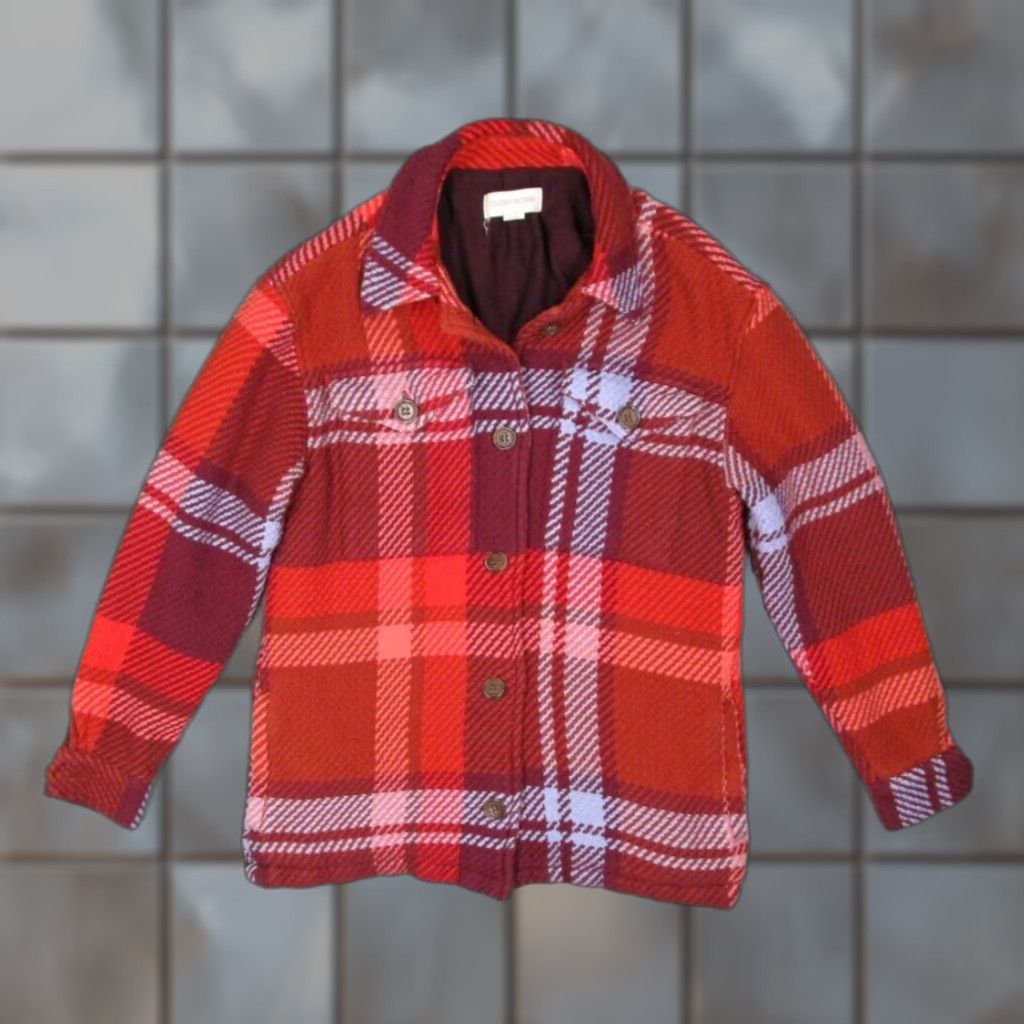 Outerknown Outerknown Jacket Women XS Red Cloud Weave Button Up Shacket Organic Size XS / US 0-2 / IT 36-38 - 1 Thumbnail