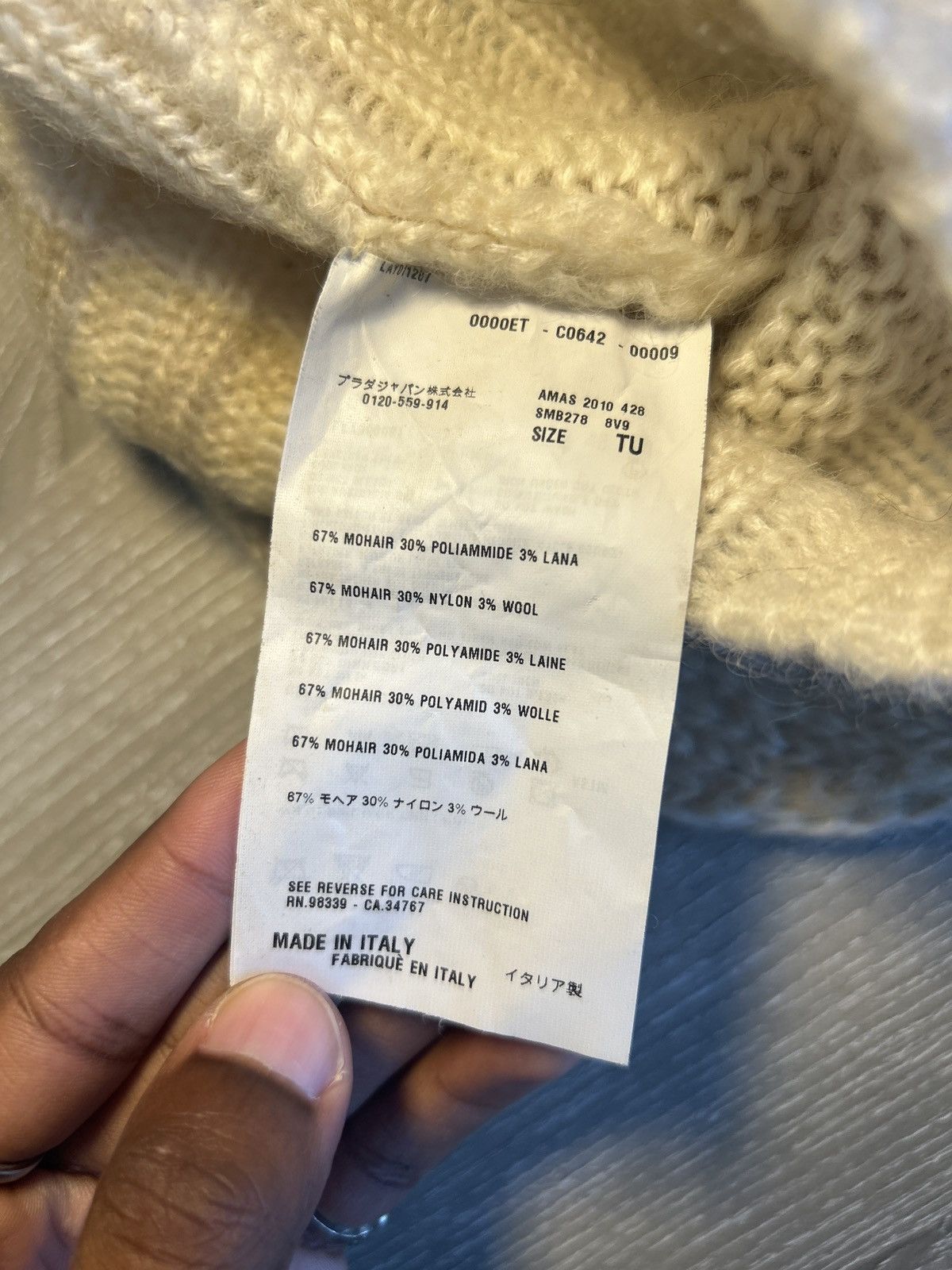 Prada Vintage Tan/Cream Prada Beanie Size ONE SIZE - 3 Thumbnail