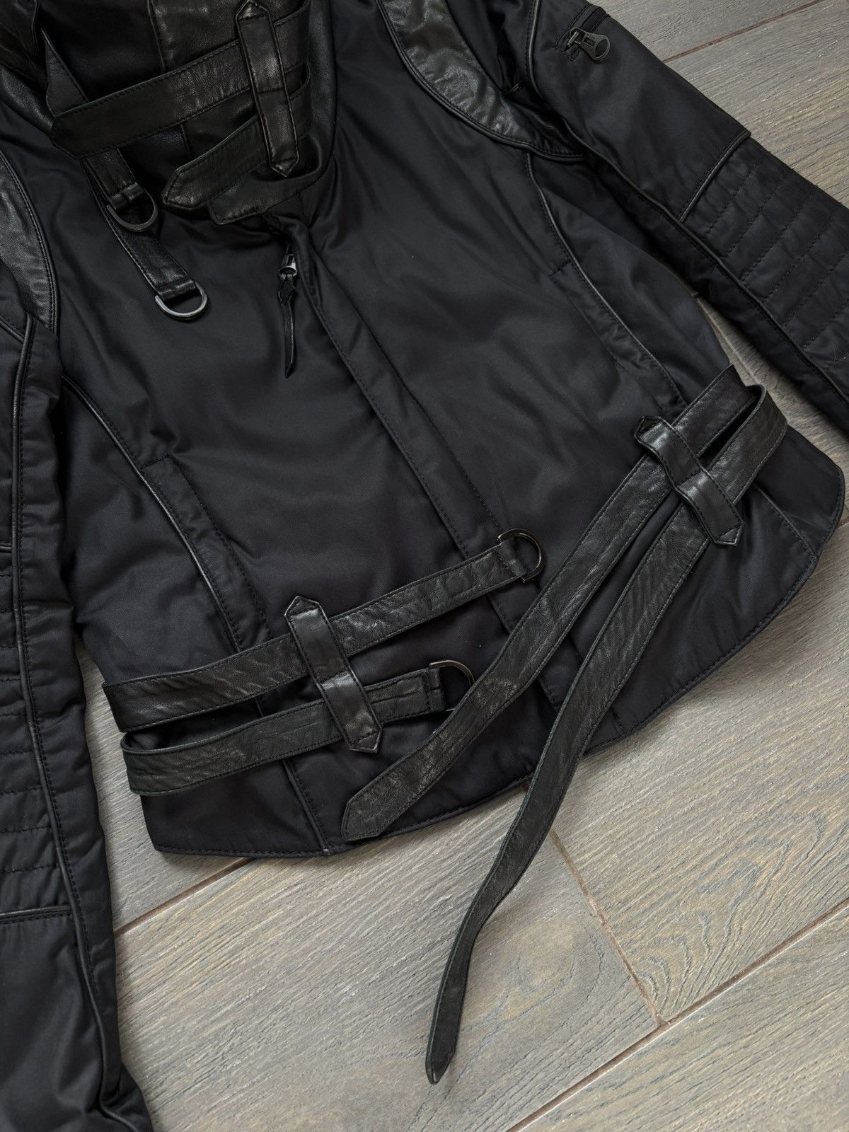 Diesel Rare Diesel Leather Belted Biker Avant Garde Jacket sz L Size L / US 10 / IT 46 - 7 Thumbnail