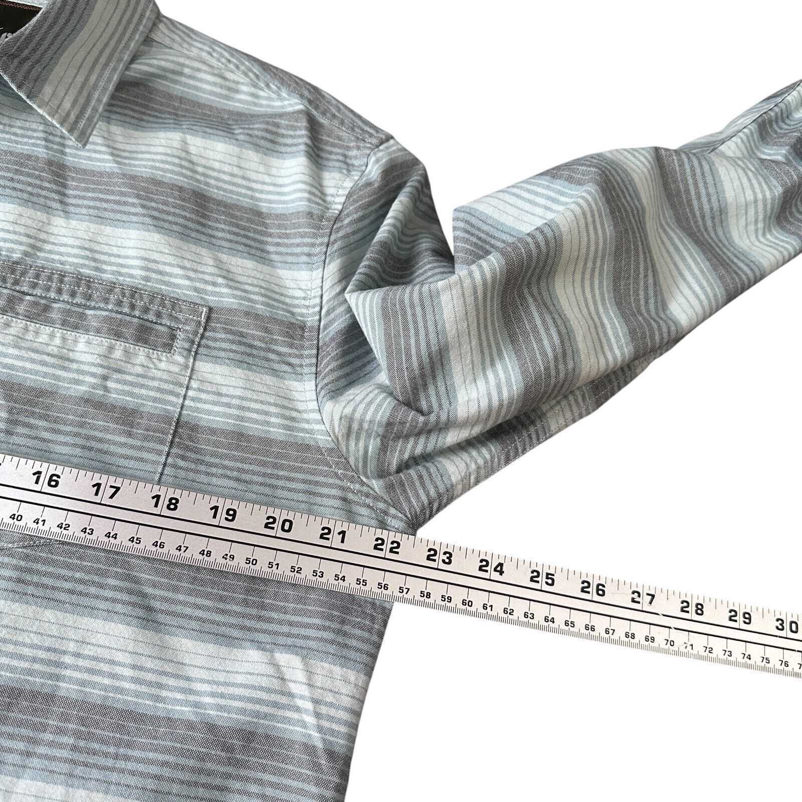 Howler Brothers Howler Bros Shirt Men's Medium Blue Gray Striped Button Up Size US M / EU 48-50 / 2 - 8 Thumbnail