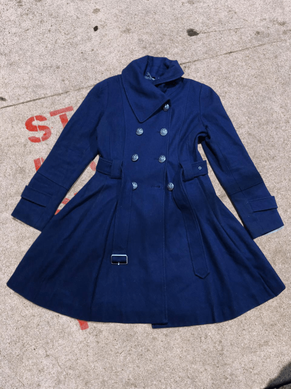 VINTAGE GUESS Double Breasted Belted Coat