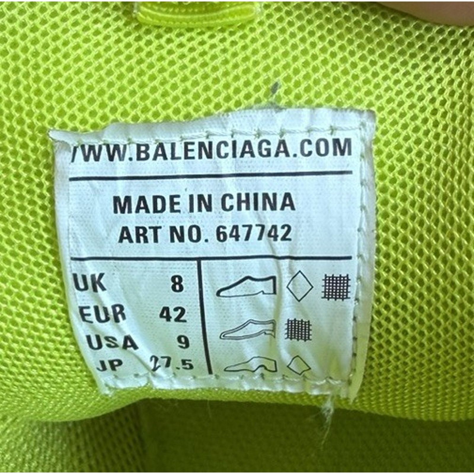 Balenciaga Size 42EU/9US - Balenciaga Track Neon Sneakers Size US 9 / EU 42 - 8 Thumbnail