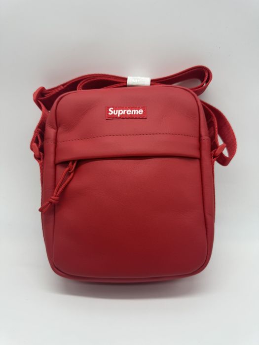 Supreme Supreme Leather Shoulder Bag Red | Grailed