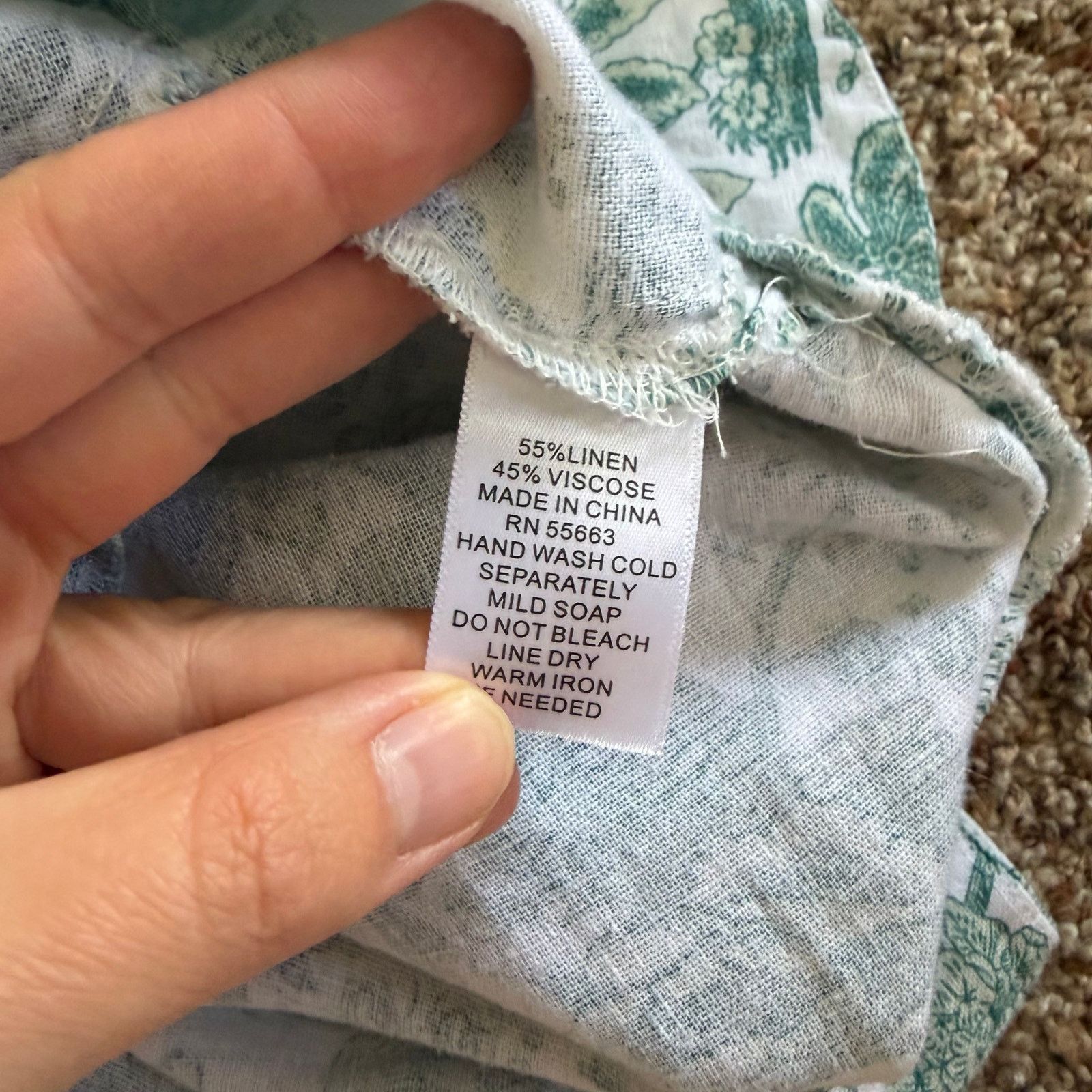 Elie Tahari Tahari Dress Women XS Linen Blend Green Tropical Toile Loose Size XS / US 0-2 / IT 36-38 - 4 Thumbnail