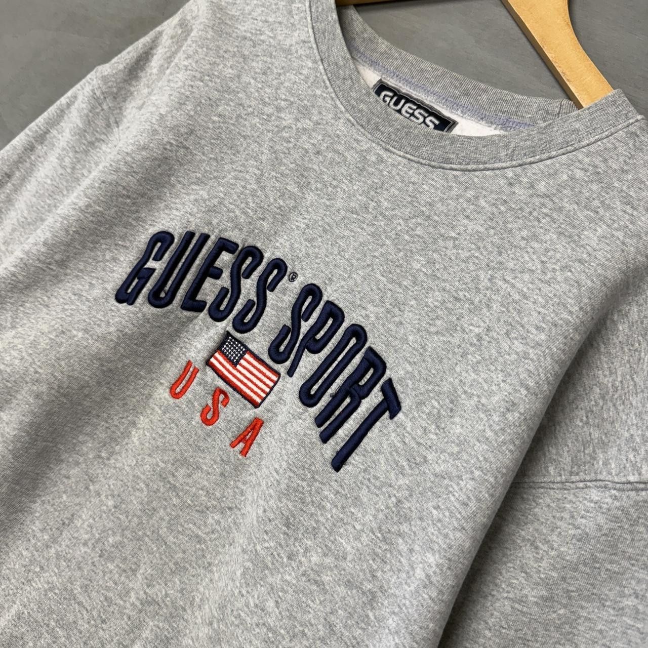 Guess Vintage Guess Sport USA Embroidered Grey Sweatshirt Large Size US L / EU 52-54 / 3 - 2 Thumbnail