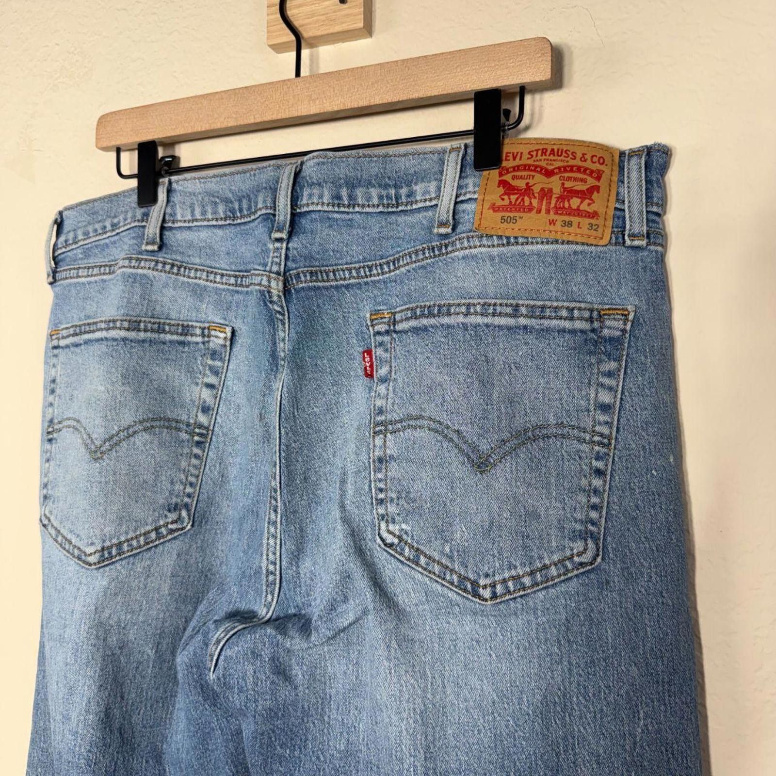 Levi's Levis 505 Jeans Men's 38x32 Blue Size US 38 / EU 54 - 6 Thumbnail