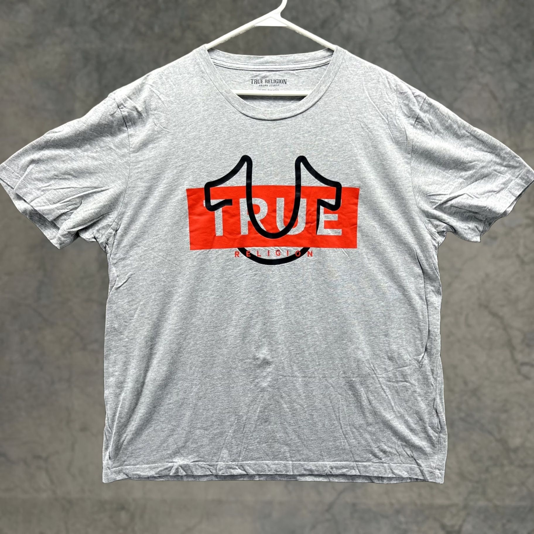 True Religion True Religion Shirt Mens 3XL Gray Red Block Logo Horseshoe Graphic Tee Tagless Shirt Men 3XL Gray Red Block Logo Horseshoe Graphic Tee Tagless Size US XXL / EU 58 / 5 - 1 Thumbnail